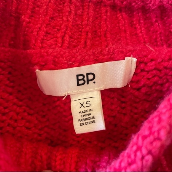 BP Pink Knit Mock Neck Long Balloon Sleeve Sweater Extra Small - Picture 6 of 10